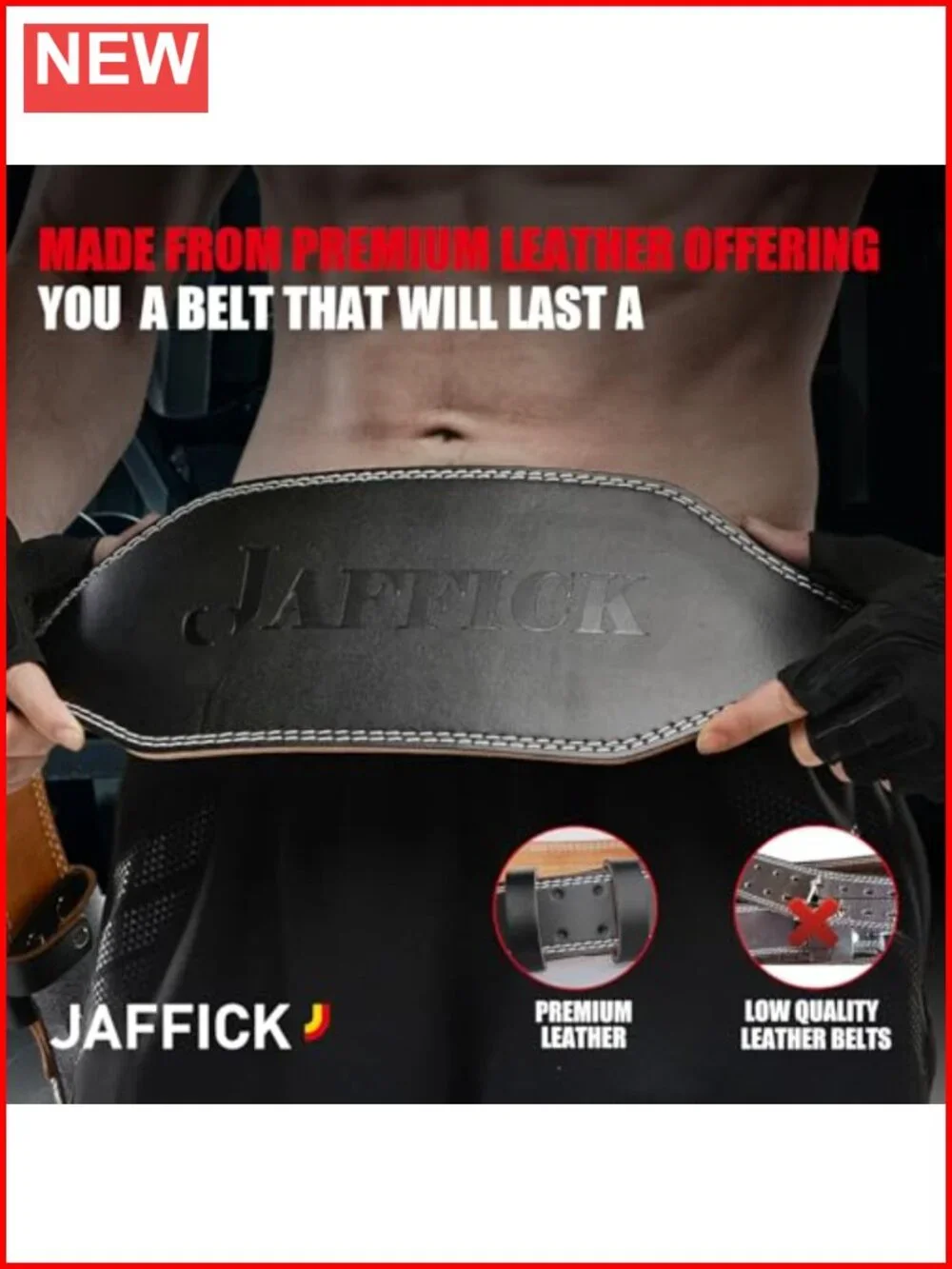 Genuine Leather Weight Lifting Belt for Men Gym Powerlifting Heavy Duty Back